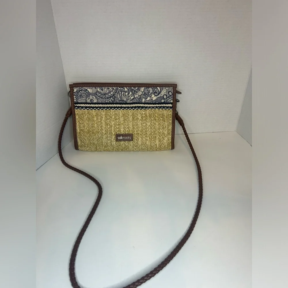 SAKROOTS Roma Mini Crossbody Bag Boho Purse Light‎ Weight Nature Neutral Tone